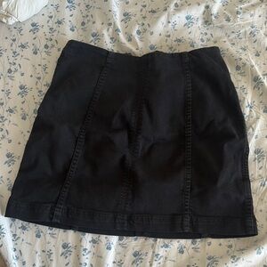 Free People Black Mini Pencil Skirt